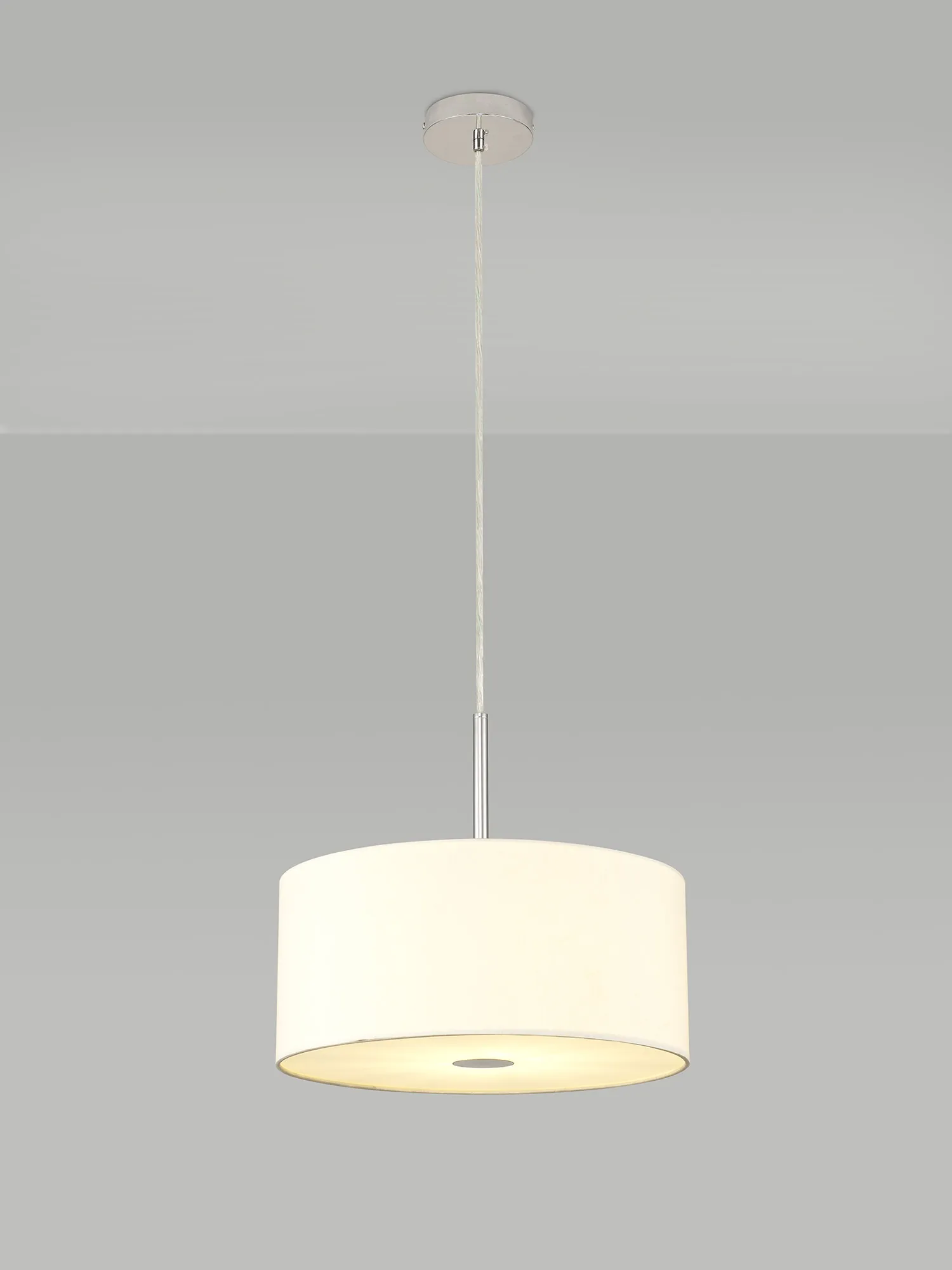 Baymont 40cm Pendant 1 Light Polished Chrome, Ivory Pearl, Frosted Diffuser DK0135  Deco Baymont CH IV